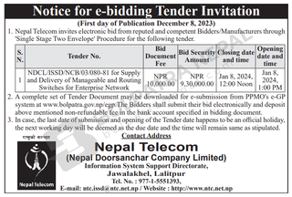 Tender/Quotation Of Goods For Electronic Item At Lalitpur