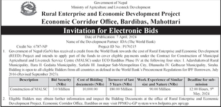 Bid Invitation for the Construction of Municipal Agricultural and Livestock Service Centre 