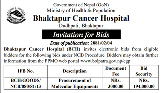 Procurement of Molecular Equipments 