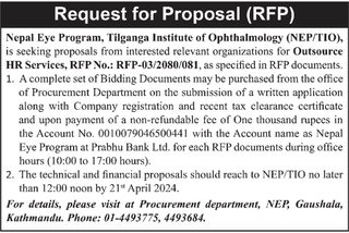 Request for Proposal for Outsource HR Services