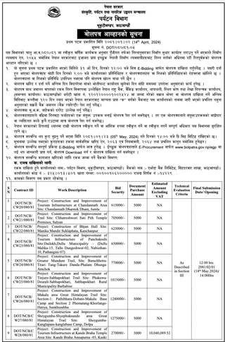 Bid Invitation for multiple construction related projects