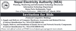 Nepal Electricity Authority Bid Invitation for Supply and Delivery