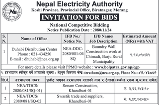 Invitation for BIds for Boundry Wall Construction