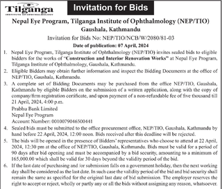 Bid Invitation for Construction and Interior Renovation Works