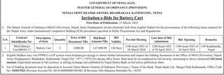 Invitation e-Bids for Battery Cart