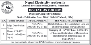 Invitation for Bids from NEA for  two jobs