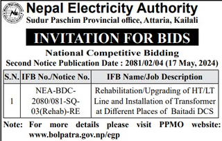 Rehabilitation/Upgrading of HT/LT Line and Installation of Transformer at Different Places of Baitadi DCS