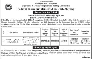 Federal project implementation Unit invites bidders 