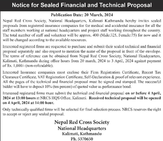 Notice for Sealed Financial and Technical Proposal